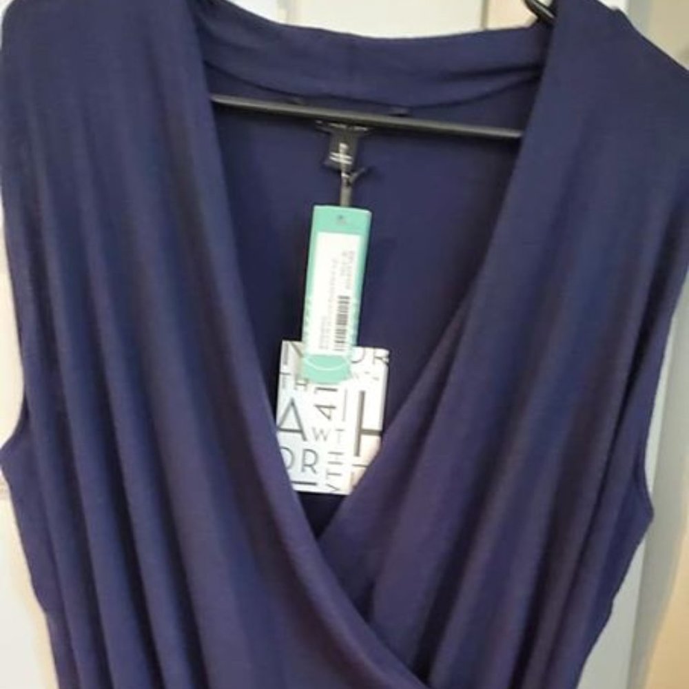 41 HAWTHORN Benni Wrap Front Ruched Knit Top